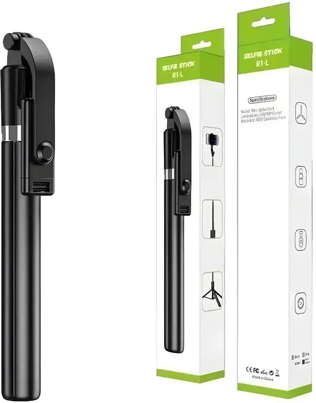 R1-L Extendable Bluetooth Selfie Stick with Tripod Stand & Wireless Remote Bluetooth Selfie Stick